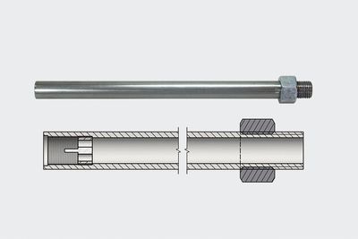 Injection pipe with valve opener Ø 13 x 200 mm